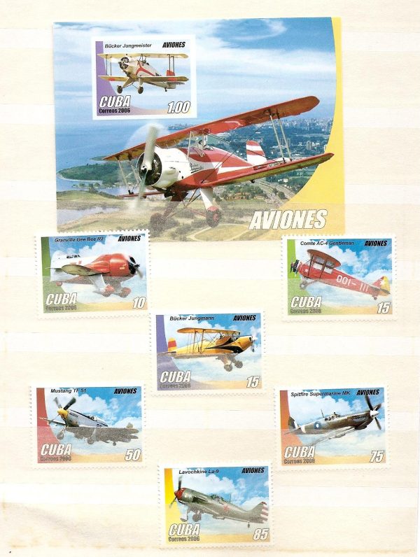 Cuba - Serie de selos - Aviões -  2006
