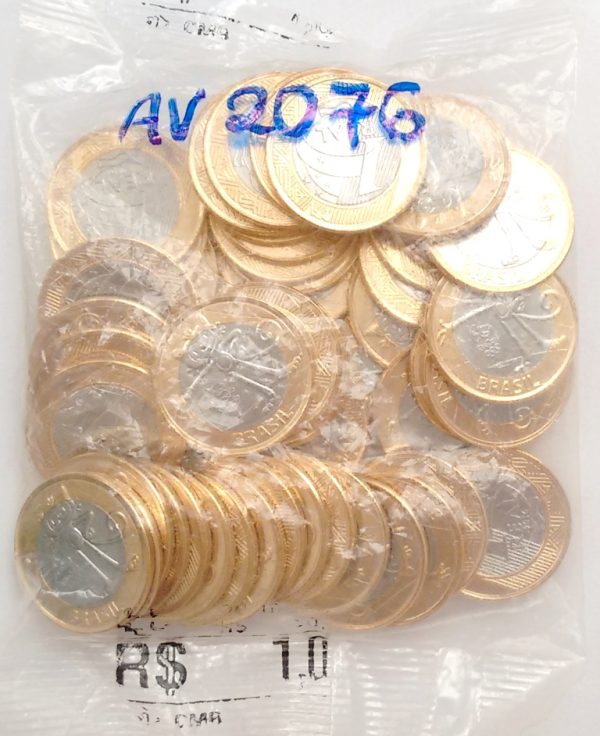 Sachê com 50 Moedas Olímpicas - Mascote Vinícius - 1 Real - 2016