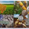 Folder com serie de Moedas de 1-2-5 Centavos  - Aço - FAO - 1975 - Brasil
