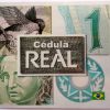 Folder com cédula de 1 Real - Primeira família