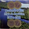Folder com 2 Moedas de 1 Real - 1998 e 1999 - Brasil - Ótimo Estado