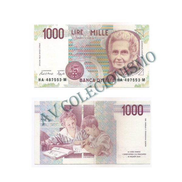 Cédula - Italia - Km114a - 1000 Lire -1990