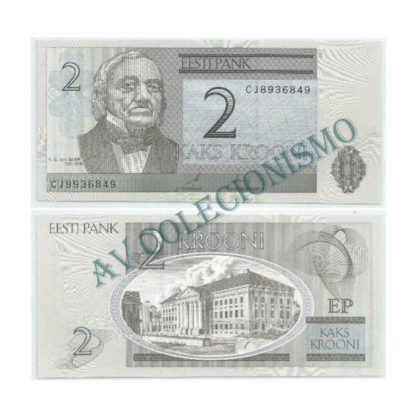 Cédula - Estônia - Km085b - 2 Coroas - 2007 - FE