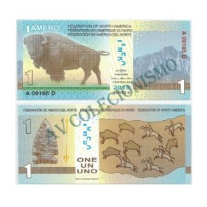 Cédula Fantasia - Federação da America do Norte  - 1 Amero - 2015 - FE