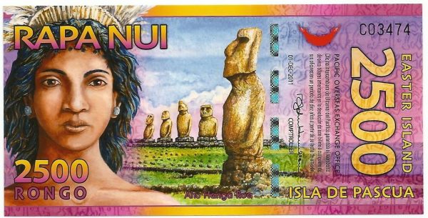 Cédula Fantasia - Ilha da Pascoa - 2500 Rongo - Rapa Nui - 2011 - FE