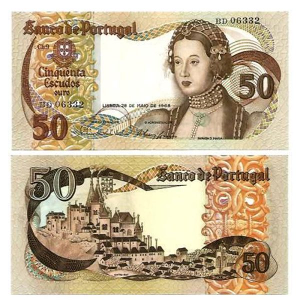 Cédula - Portugal - Km174a - 50 Escudos - 1968 - FE