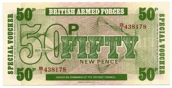 Cédula - Inglaterra - KmM46  -  50 Pence  -  VOUCHER - 1972 - FE