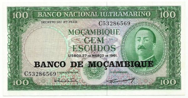 Cédula - Moçambique - Km117a - 100 Escudos - 1961 -  FE