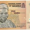 Cédula - Nigéria - Km038c - 5 Naira - 2011 - Polímero - FE