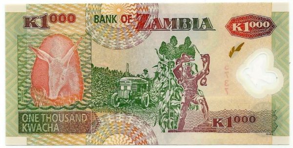 Cédula - Zambia - Km044g - 1000 Kwacha - 2009 - Polímero - FE