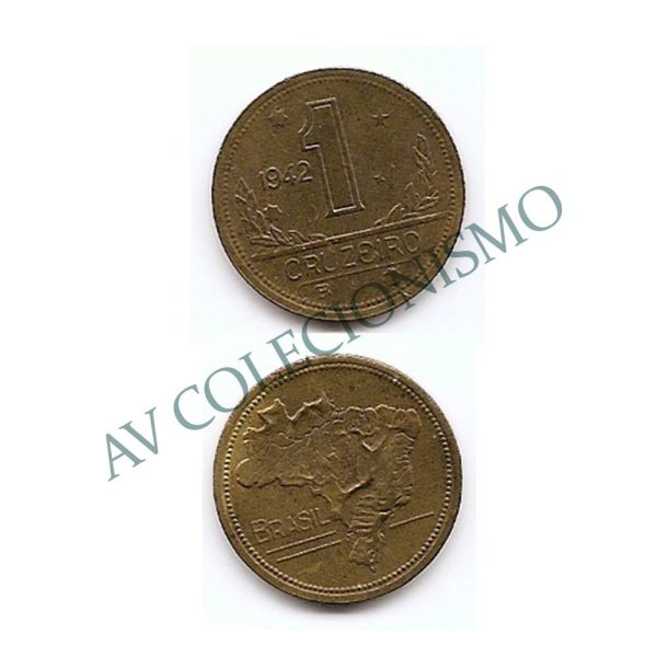 MVM 224 - Moeda 1 Cruzeiro - Bronze-Aluminio - 1942 - MBC