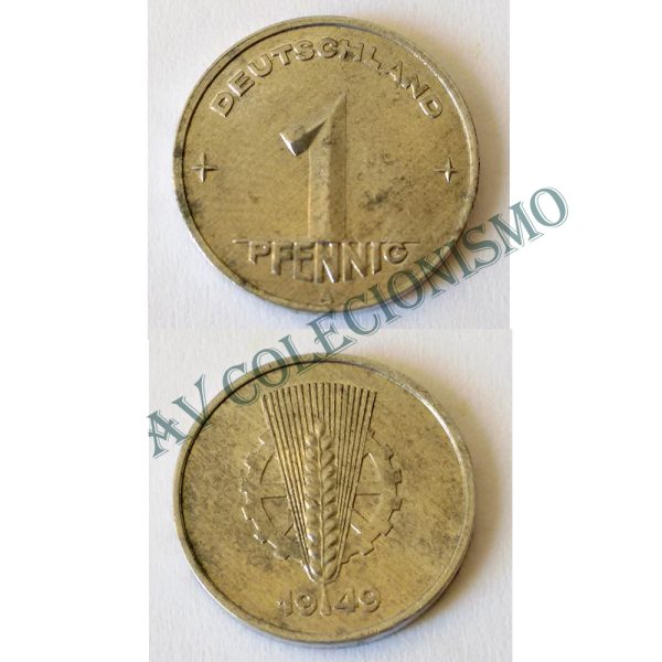 Moeda Alemanha - GDR - Km001 - 1 Pfennig - 1949A