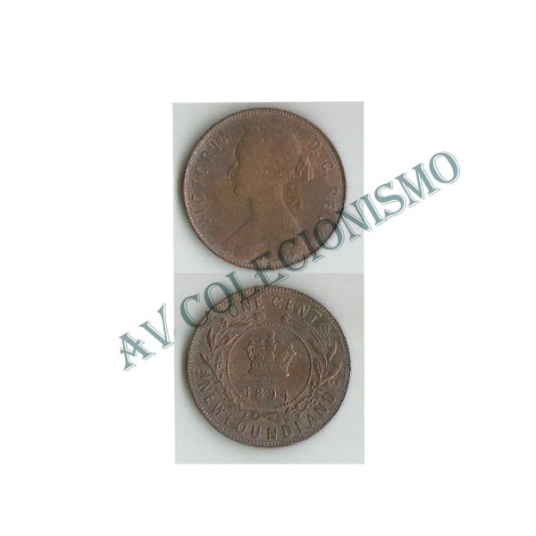 moeda canada - NWF - Km001 - 1 Large Cent - 1894 - Provincia de  NewFoundland