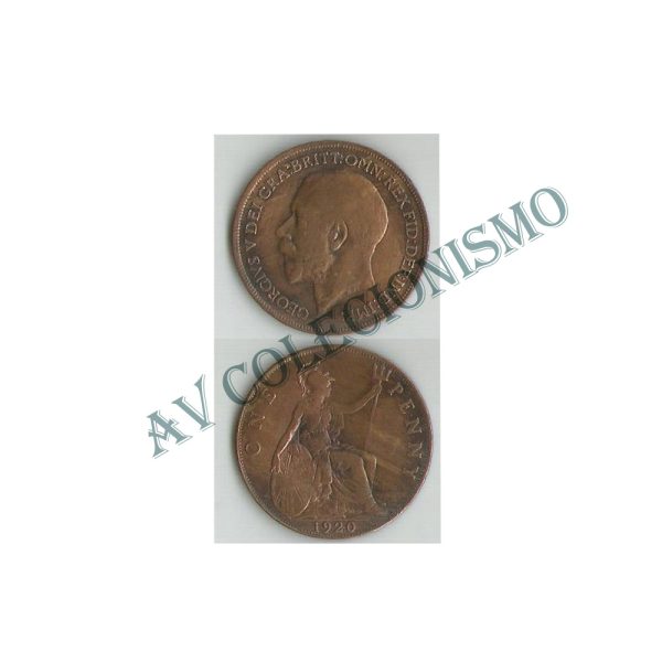 Moeda Inglaterra - Km0810 - 1 Penny - 1920
