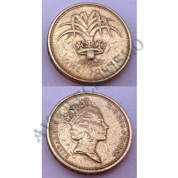 Moeda Inglaterra - Km0941 - One Pound - 1985