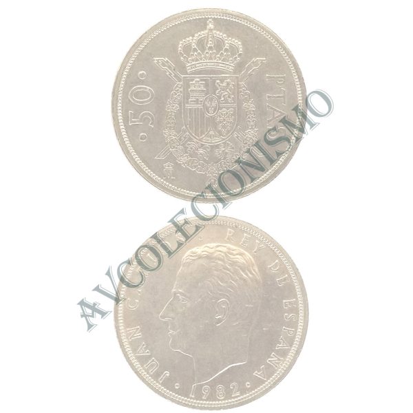 Moeda Espanha - KM0825 - 50 Pesetas - 1982