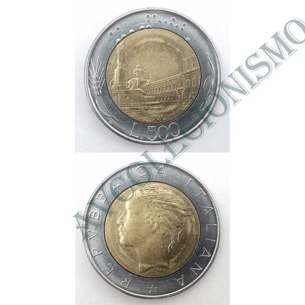 Moeda Italia - Km111 - 500 Liras - 1983