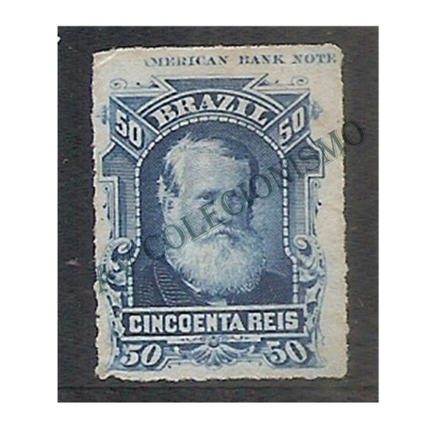 Selos Império - 39L - 50 Reis - Dom Pedro Il - Barba Branca - Percê - Legenda - 1877