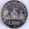Moeda Italia - Km098 - 500 Liras - 1961