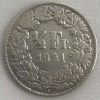Moeda Suíça - Km023 - 1/2 Franco - 1921 - Prata - 2,50 Gr - 18,20 mm - Otima Peça
