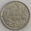 Moeda Suíça - Km023 - 1/2 Franco - 1958 - Prata - 2,50 Gr - 18,20 mm - Excepcional Peça - UNC