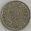 Moeda Suíça - Km023 - 1/2 Franco - 1961 - Prata - 2,50 Gr - 18,20 mm - Excelente Peça