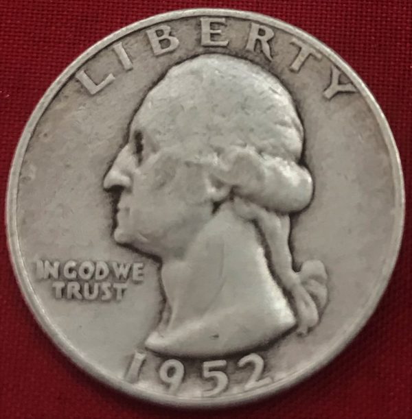 Moeda Estados Unidos da América - Km164 - Quarter Dólar - 1952D - Prata - 6,25 Gr - 24,30 mm - Otima Peça