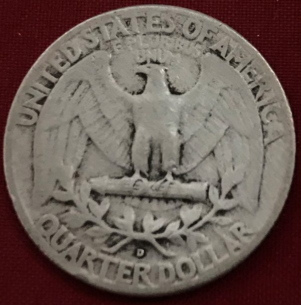 Moeda Estados Unidos da América - Km164 - Quarter Dólar - 1952D - Prata - 6,25 Gr - 24,30 mm - Otima Peça