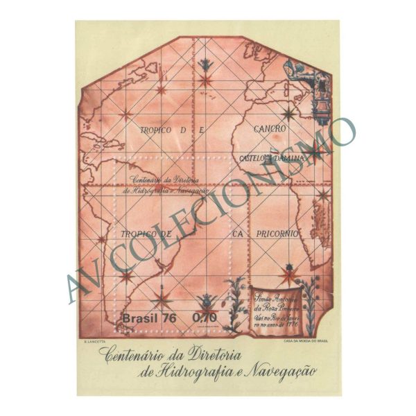 B039 - Centenário da Diretoria de Hidrografia e Navegação - 1976 - MINT