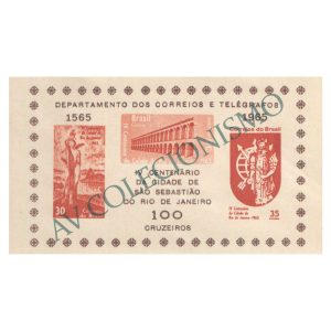 B016 - Bloco 4o Centenário do Rio de Janeiro - 1965 - MINT