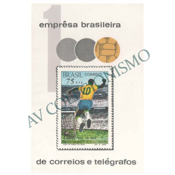 B028 - Milésimo Gol do Pelé - 1970 - MINT