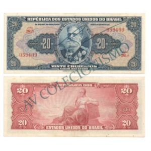 C021 - 20 Cruzeiros - Autografada - 1943 - FE