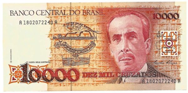 C196 - Dez mil cruzados - 1º série - 0001 - 1988 - FE
