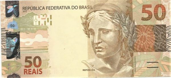 C362C - Cédula Brasil - 50 Reais - Série - IL - 2018 - FE
