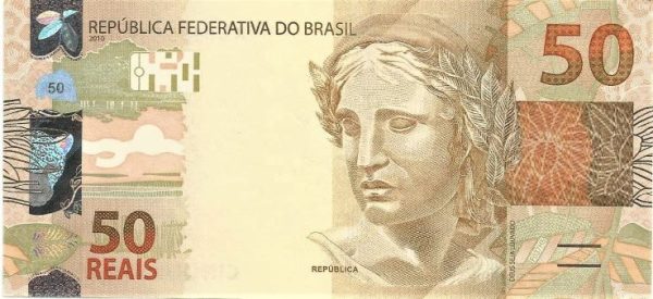 C363G - Cédula Brasil - 50 Reais - Série - KE - 2019 - FE
