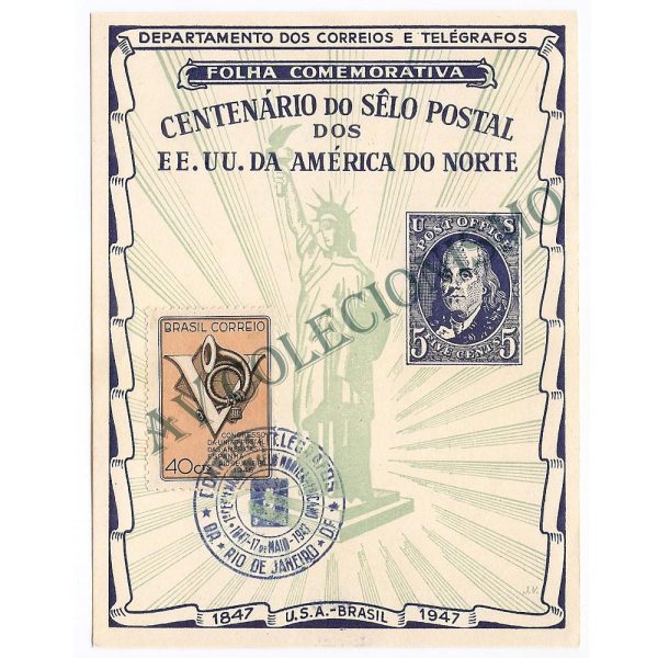 FA-06 -  Centenário do Selo dos Estados Unidos - 1947