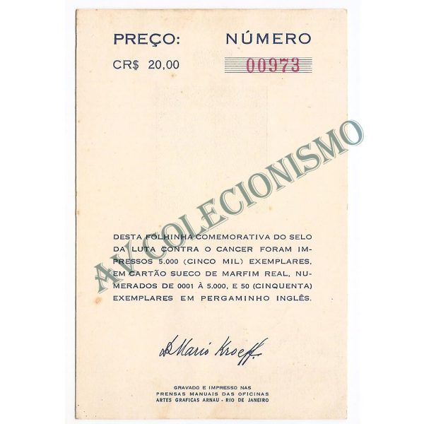 FA-11 -  Luta Contra o Câncer - 1948