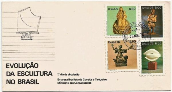 FDC108CPD/CBC - Evolução da escultura no Brasil - 1976
