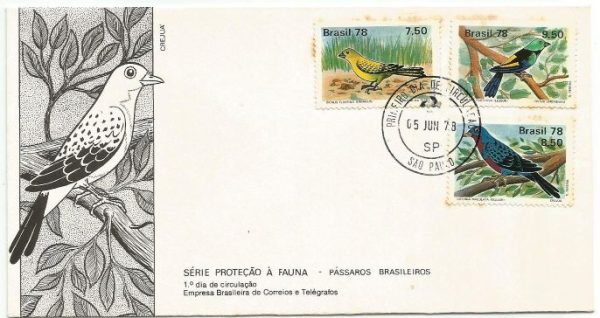 FDC150CPD - Série Proteção à Fauna - Pássaros Brasileiros - 1978