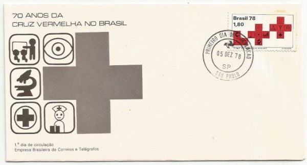 FDC169CPD - 70 Anos da Cruz Vermelha no Brasil - 1978