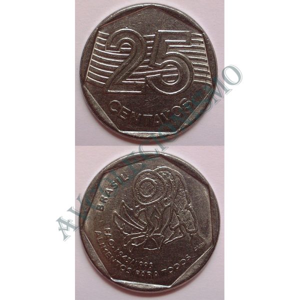 MRS 456 - Moeda 25 Centavos - 1995 - FAO - FC