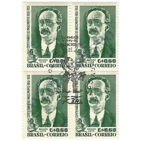 QC0371CBC - 100 anos do nascimento do Dr. Adolpho Lutz (1855-1940) - 1955 - CBC