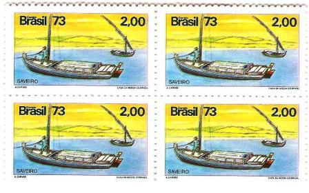 QC0822 - Divulgação das embarcações típicas brasileiras - Saveiro - 1973 - MINT