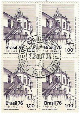 QC0957CPD - Centenário da Escola de Minas de Ouro Preto - 1976 - MINT