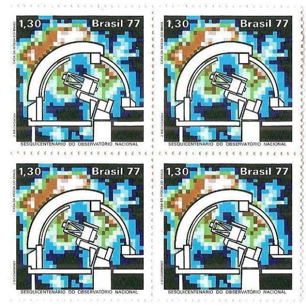 QC1008 - Sesquicentenário do Observatório Nacional Rio de Janeiro - 1977 - MINT