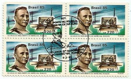 QC1453CBC - 120 anos do Nascimento do Marechal Rondon - Sertanista - (1865-1958) - 1985 - CBC