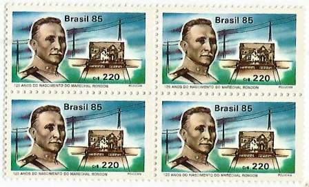 QC1453MINT - 120 anos do Nascimento do Marechal Rondon - Sertanista - (1865-1958) - 1985 - MINT