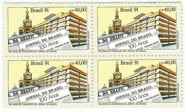 QC1733MINT - 100 ANOS DO JORNAL DO BRASIL - 1991 - MINT