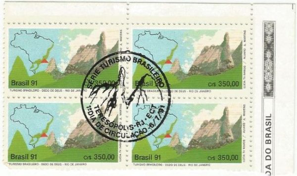 QC1743CBC - TURISMO BRASILEIRO PEDRA PINTADA/RORAIMA E DEDO DE DEUS - RIO DE JANEIRO - 1991 - CBC
