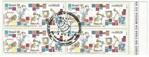QC1814CBC - 50 ANOS DO SERVIÇO NACIONAL DE APRENDIZAGEM INDUSTRIAL - SENAI - 1992 - CBC